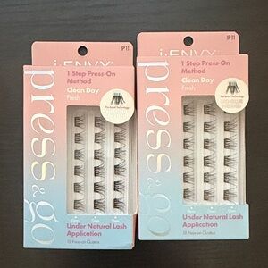 Kiss Press & Go Under Natural Lash Clusters. No glue. 2 Pack deal!Brand new